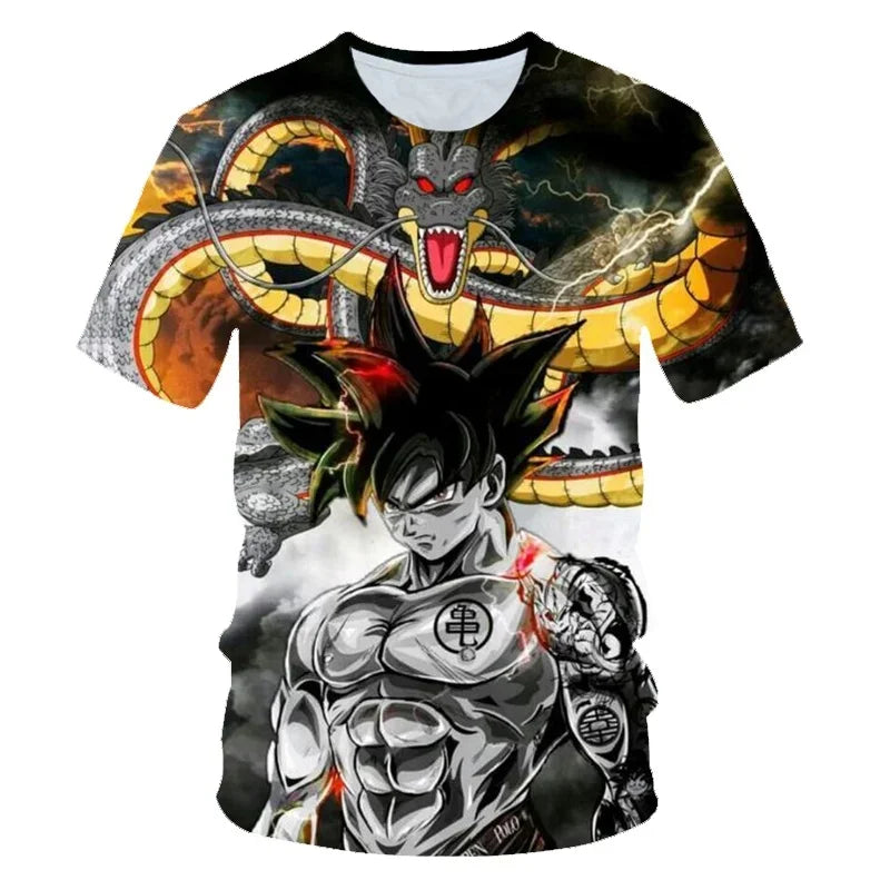 2026 Men's T-shirts Dragon Ball Z T-shirt Boys Clothes Children's Clothing Summer Short Sleeve Kids Cartoon Tee Tops Baby Boy