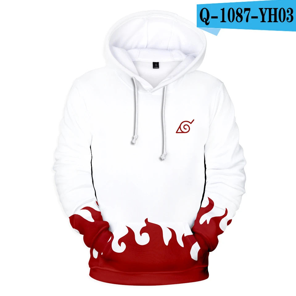 New Naruto Hoodies Character Suit 3D Digital Color Printed Hoodie Sports and Leisure Pullover Hooded Sweatshirt for Men Women