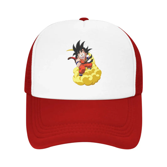 Dragon Ball Son Goku Mesh Baseball Cap Adult Trucker Hat Anime Hats Adjustable Snapback Caps Sports Cap Winter Trucker Hats, Produit gaming premium Fraquane