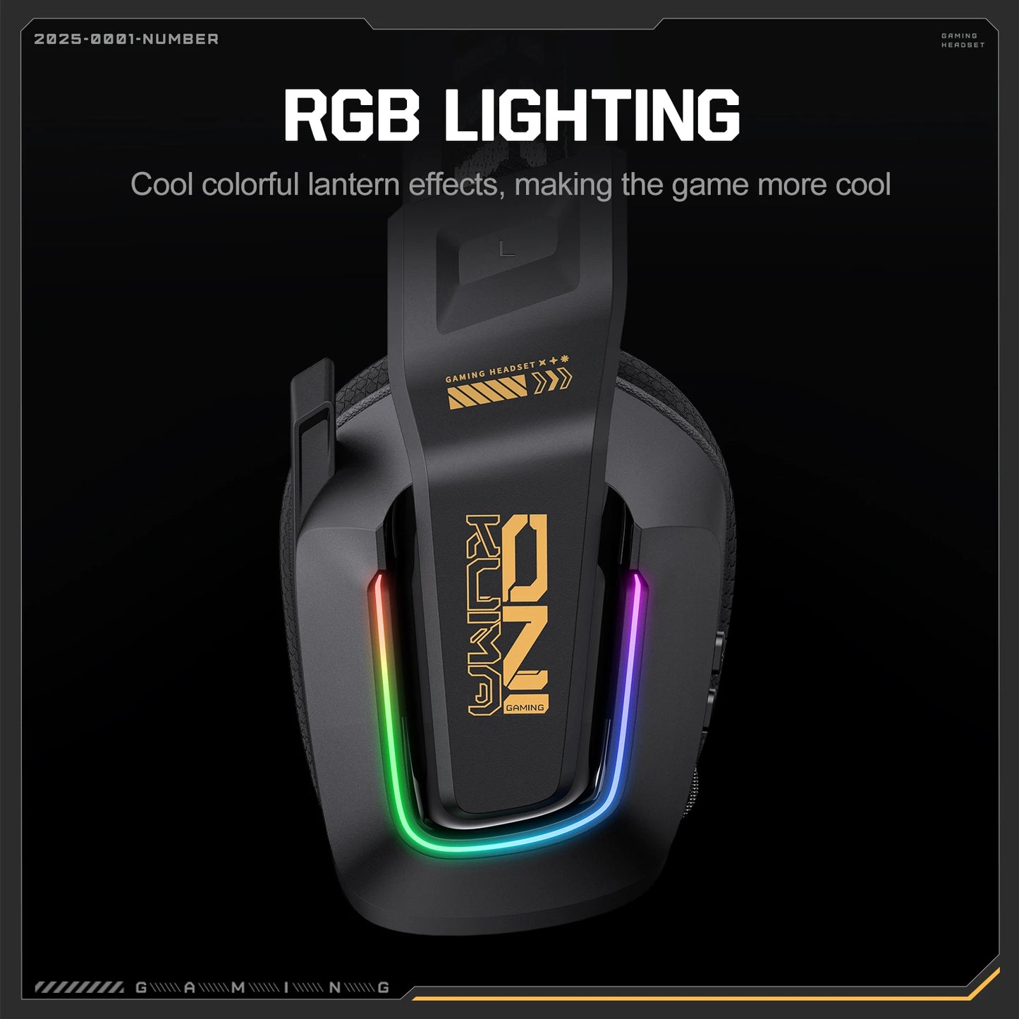 Auriculares gaming inalámbricos ONIKUMA GT828 Bluetooth 5.3 RGB con micrófono, cancelación de ruido y conexión de 4 modos para PC, PS5 y portátil