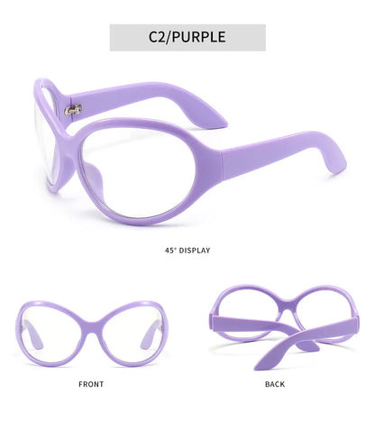 2026 Oversized Oval Sunglasses Goggle Women Men Luxury Brand Designer Sun Glasses Female Big Frame Y2K Eyeglasses De Sol Oculo
