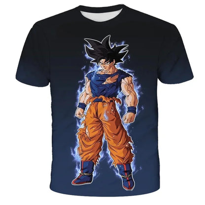 2026 Dragon Ball Z Graphic Print 3D Kids Summer Short Sleeve T-Shirt Top 2025 Hot Selling Cool Super Kids Adult T-Shirt Goku Y2k