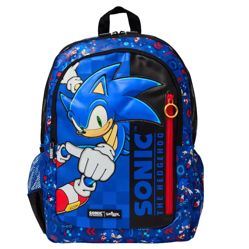 NEW High-quality Original Blue Boy Sonic Children's Backpack Cartoon Stress-relief Bag Hedgehog Anime Stationery Student Gift