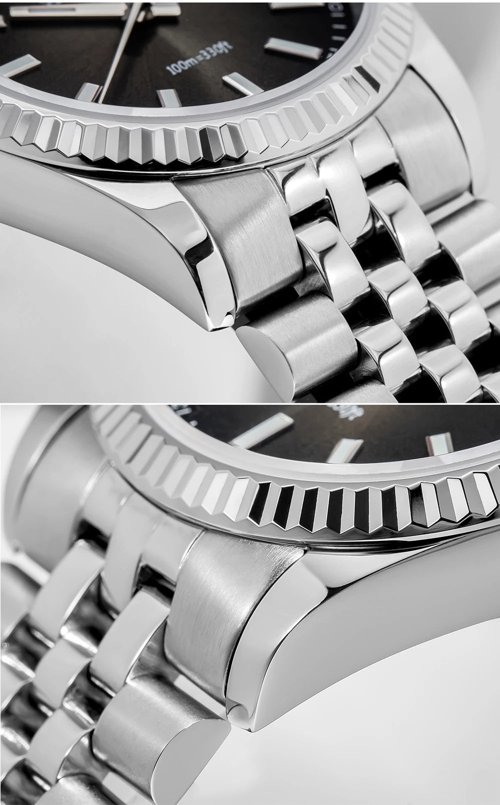 Relógio masculino novo ADDIESDIVE AD2073, vidro de safira, 36mm, VH31, quartz, efeito sunburst, 10Bar, impermeável para mergulho, luminoso