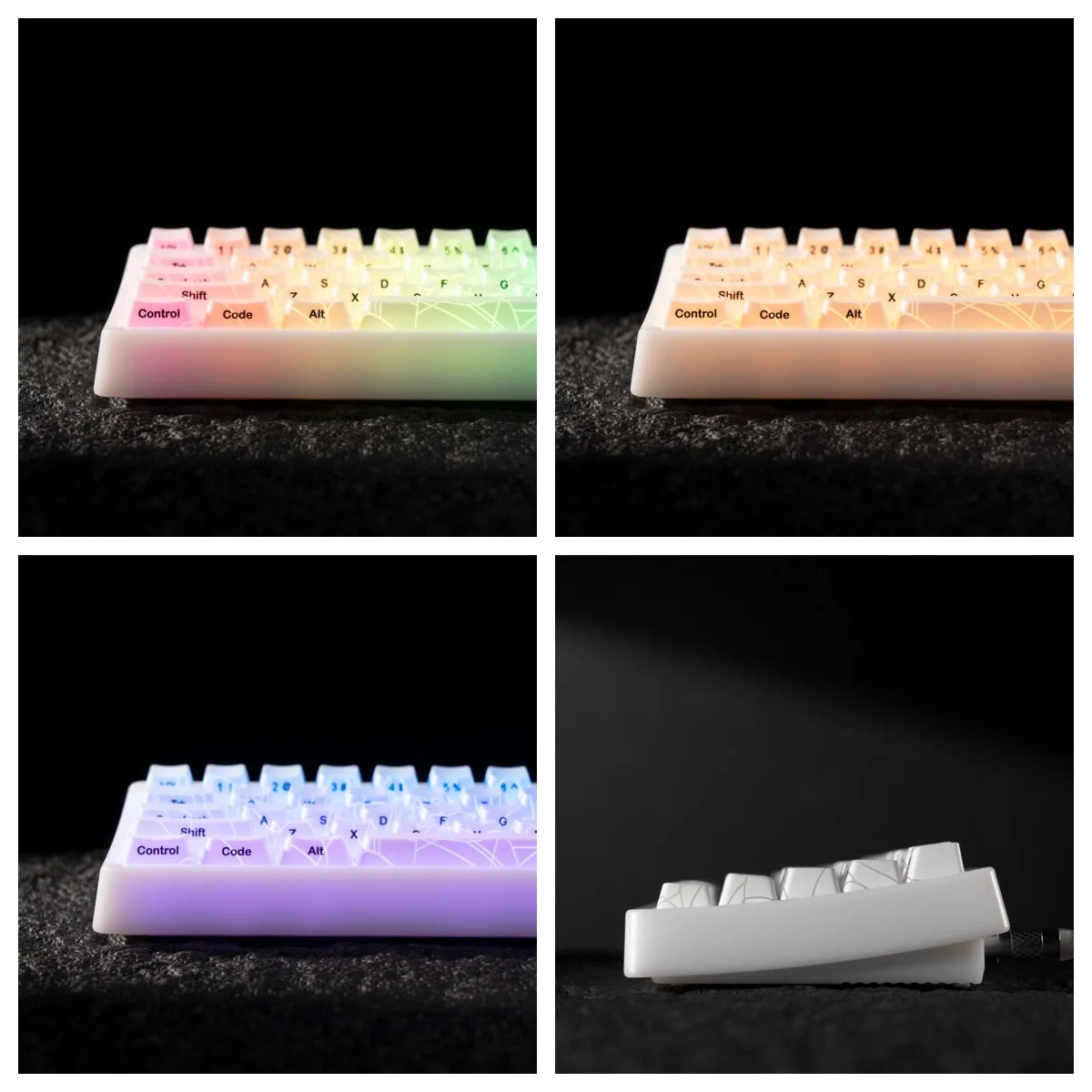 XVX Spider Web Keyboard M67 JadeStone mit IMD-Tech-Tastenkappen, Tri-Mode-Verbindung, individueller RGB-Hintergrundbeleuchtung, Tastatur 60%