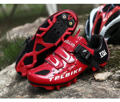 New Men’s and Women’s Bicycle Shoes Outdoor Cycling Shoes with Three Functional Soles Professional Training Shoes