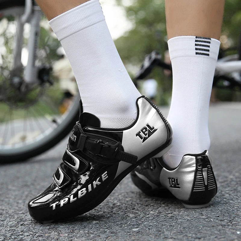 New Men’s and Women’s Bicycle Shoes Outdoor Cycling Shoes with Three Functional Soles Professional Training Shoes