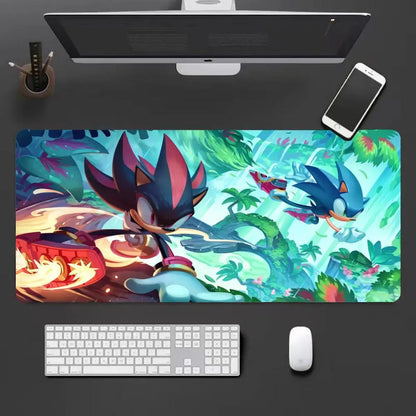 Keyboard Pad Padding Mat Anime Sonic The Hedgehog Mouse Mat Desk Mat With Pad Gaming Accessories Prime Gaming XXL HYBXXC