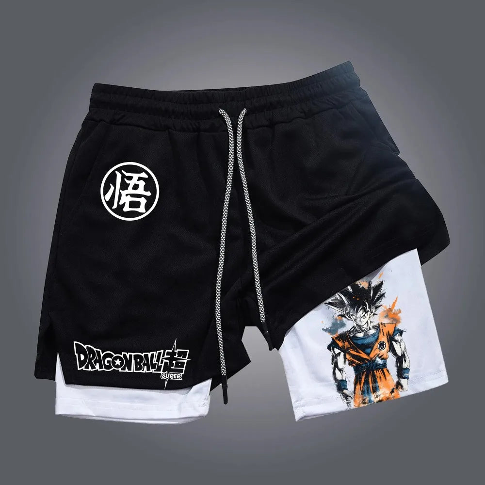 Dragon Ball Vegeta Unisex Harajuku Anime Printed 2026 Summer New Product Sports Breathable Quick Drying Double Layer Shorts