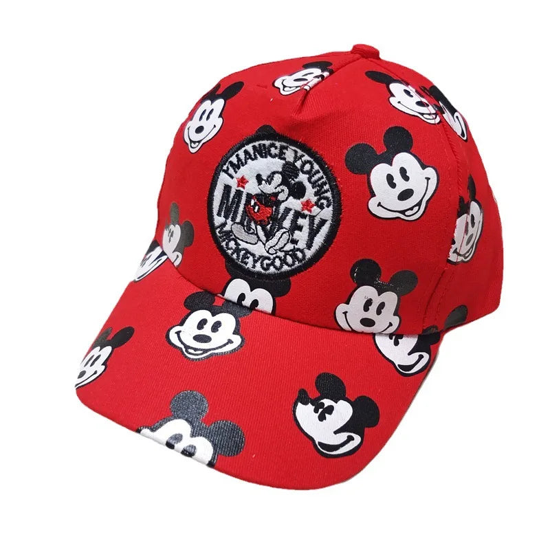 Casquette de baseball Disney Minnie Mickey Anime en coton et polyester, avec personnage de dessin animé, visière, pour déguisement, cadeau d'anniversaire pour enfants
