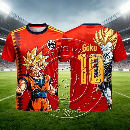 Dragon Ball Retro Super Goku 10 3D Print Quick Dry Breathable Unisex Football Basketball Anime Casual Sports Short Sleeve Tee
