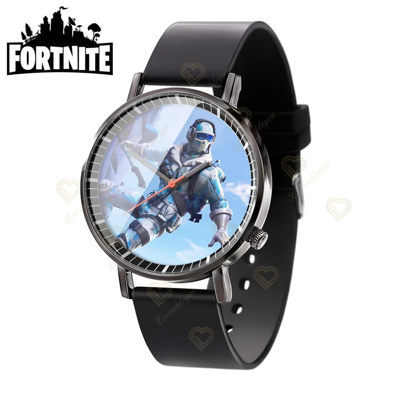 Wrist Watch F-Fortnited Cook Watch Trend Fashion Creative Quartz Student Watches Battle Game Figure Model Kids Birthday Gift