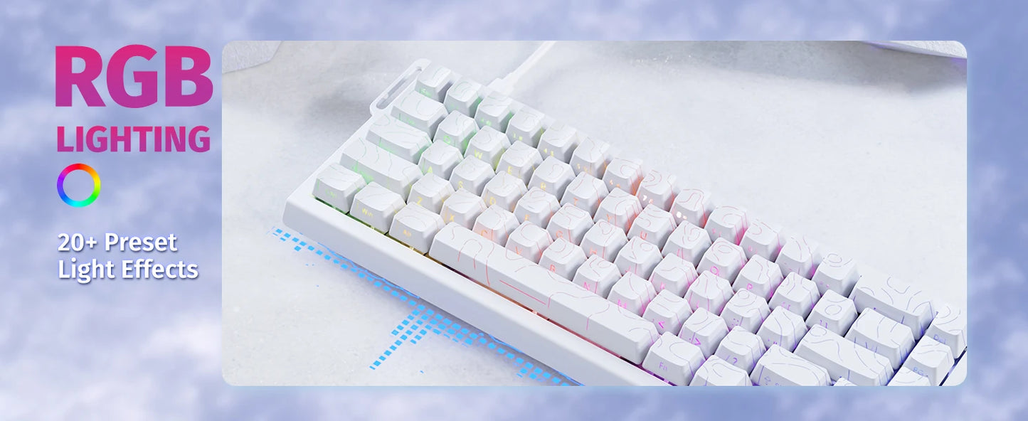 ATTACK SHARK X68 HE Teclado gaming mecânico Rapid Trigger 60% com fios, atuação ajustável, interruptores magnéticos Hall Effect, 8KH