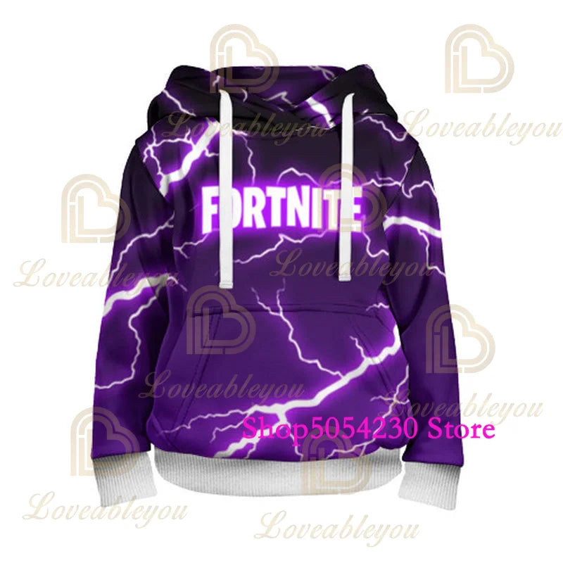 3D printani Fortnite hoodie s lamom Battle Royale, crtani sweatshirt za muškarce i žene, majica s kapuljačom Game Hero za tinejdžere