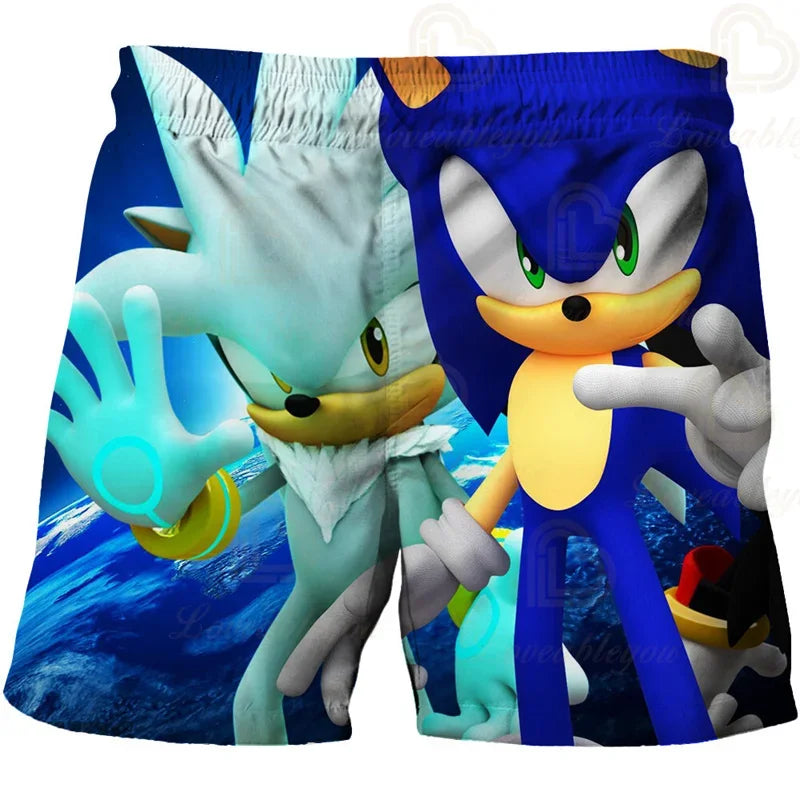 3D Print Fashion Children's Pants S-Sonici Shorts Kids Summer Beachwear Swim Trunks Swimsuits Beach Shorts Trousers
