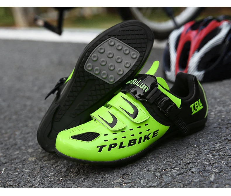 New Men’s and Women’s Bicycle Shoes Outdoor Cycling Shoes with Three Functional Soles Professional Training Shoes