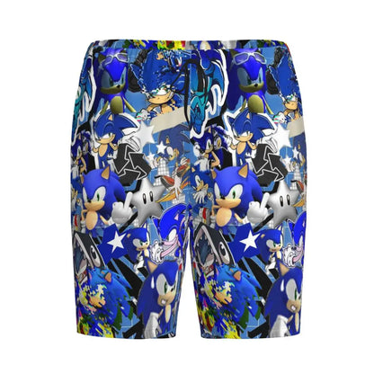 Custom Shadow The Hedgehog Sonic Poster Short Pajama Pants Men Sleepwear Sleep Lounge Bottom Shorts Sleeping Pants