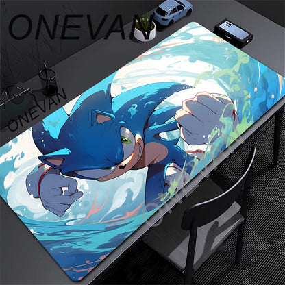 HD Printing Kawaii Sonics The Hedgehogs Mouse pad XXL Large Locking Edge Non-slip Speed Keyboard Mats Computer Gamers