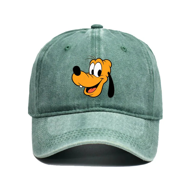 Unisex Vintage Washed Mickey Minnie Print Baseball Cap for Men Women Cartoon Trucker Hat Adjustable Snapback Casual Hip Hop Hat