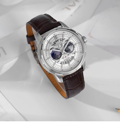 BORIAGE(BOAIJIUA) Orologio meccanico da uomo completamente automatico, design originale, impermeabile e luminoso