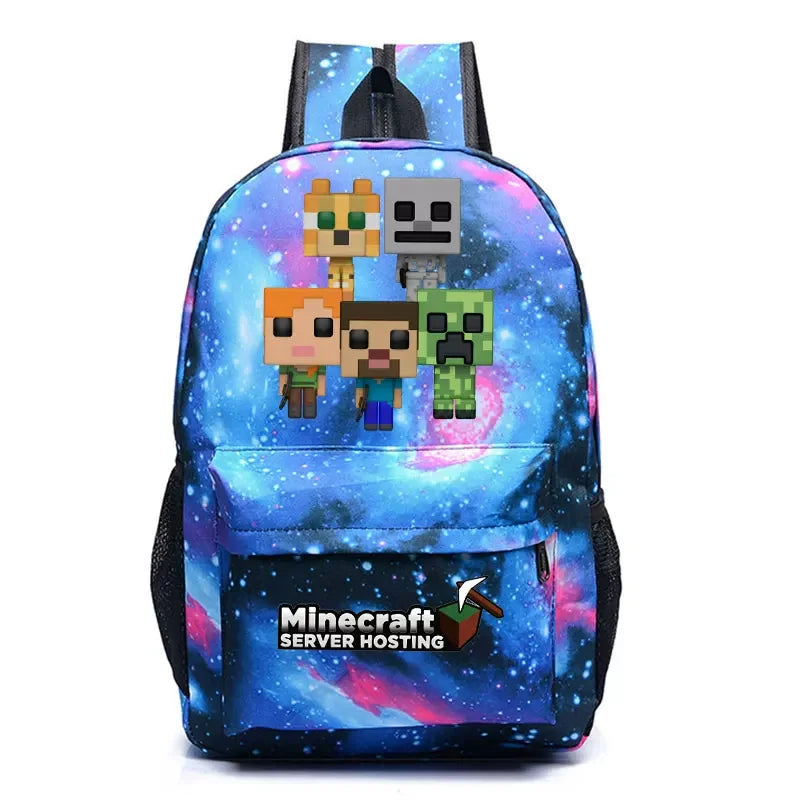 Minecraft Enderman Creeper Graphic Printed Backpack Large Capacity Lightweight Fashion Casual For Daily Travel Outdoor Leisure