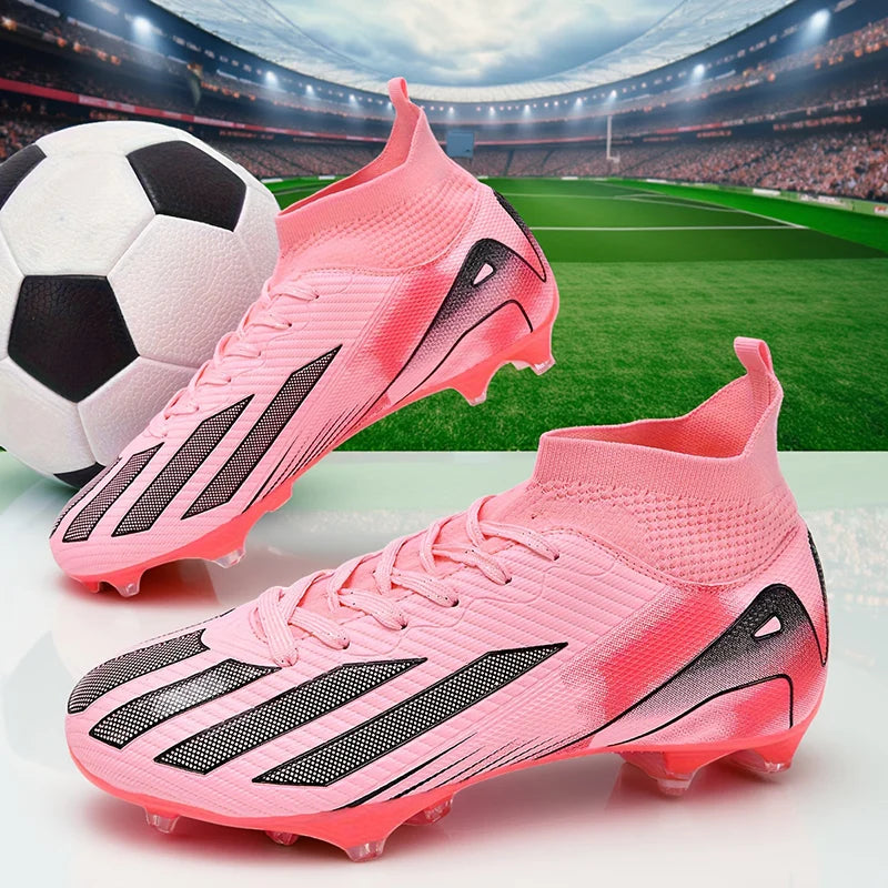 Fotbollsskor för män, New TF, sneakers för konstgräs och turf, ultralätta herrfotbollsskor, bekväma ankelhöga fotbollsskor för futsal och snabbt spel