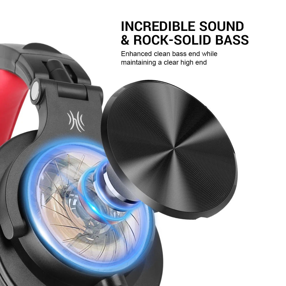 Cuffie DJ da studio cablate over-ear OneOdio con microfono – Headset per mixaggio e monitoraggio con driver da 40mm per gaming e registrazione