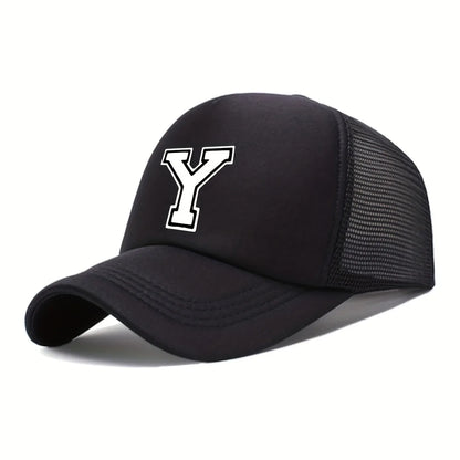 [26-Letter Trendy Baseball Cap] Kids' Lightweight Cap |  Featuring a 26-Letter Truck Driver Design, Perfect for Sun Protection