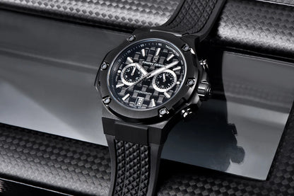 Křemenné pánské hodinky PAGANI DESIGN – luxusní sportovní chronograf, vodotěsný, s luminiscenčními ručičkami a safírovým sklem s antireflexní úpravou