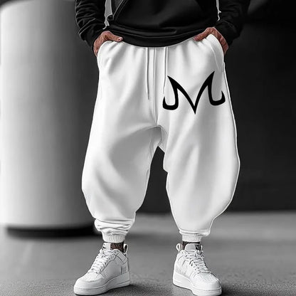2026 Pink Dragon Ball Majin Buu Sweatpants Summer Anime Pants Unisex Loose Fit with Cuffed Ankles Wide Leg Trousers Plus Size