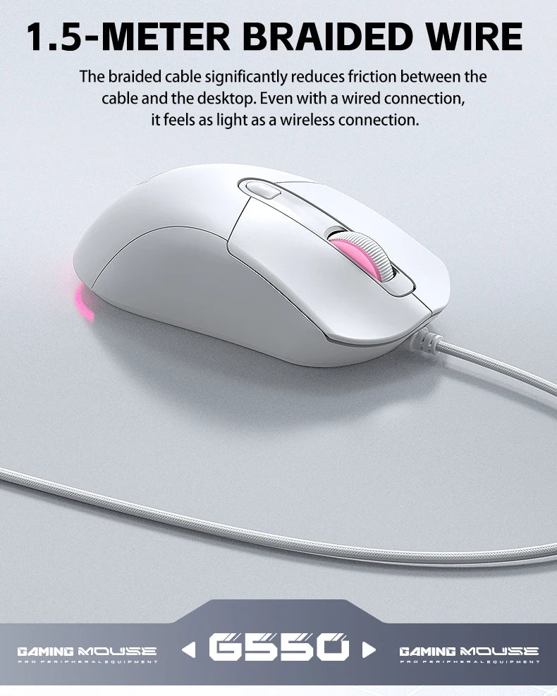 2026 Wired Gaming Mouse Cute Personalized Anti Slip Sticker 6-Key Office Mouse Suitable For Desktop And Laptop Computers NEW HOT
