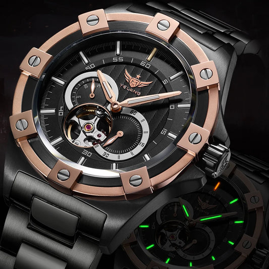 Yelang V1024 Men's Brand Watches 44mm Japan Miyota 82S7 Automatic Mechanical Movement Luminous Men's 100m Waterproof Business Watch