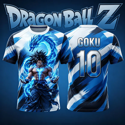 2026 New Adult Men's Dragon Ball NO.10/7 Goku 3D Printed Football Jersey T-Shirt Kids Anime T-Shirt Special Football Jersey Y2k