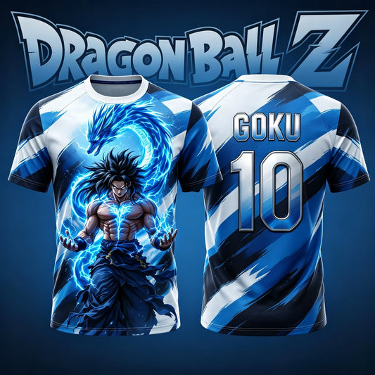2026 New Adult Men's Dragon Ball NO.10/7 Goku 3D Printed Football Jersey T-Shirt Kids Anime T-Shirt Special Football Jersey Y2k