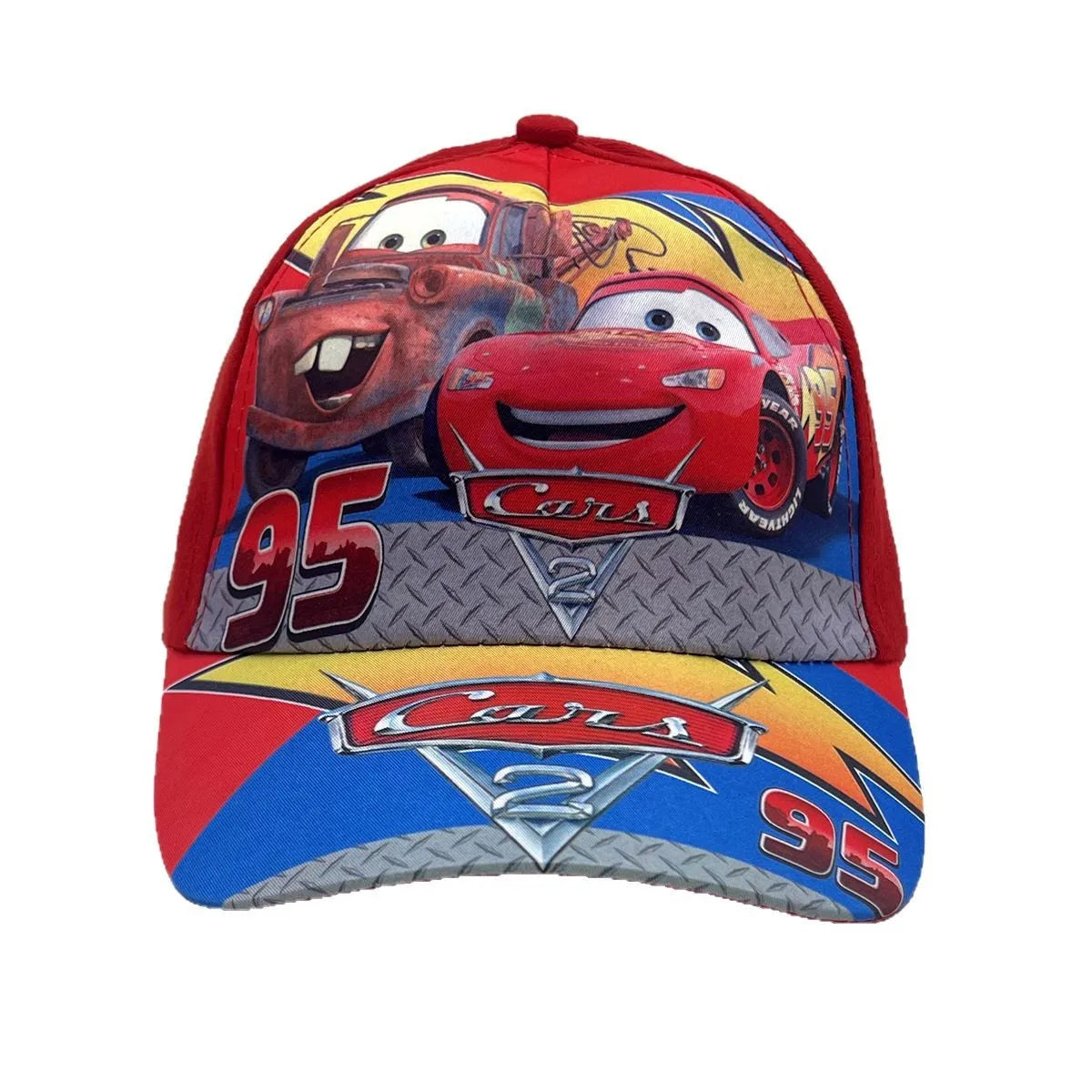 „Disney Cars 2“ anime figūrėlė „Lightning McQueen“ animacinė beisbolo kepurė iš terileno su snapeliu, vaikų kostiuminė kepurė su apsauga nuo saulės, dovanos