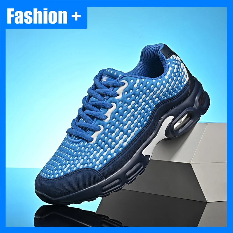 Scarpe sportive da uomo leggere con suola morbida ammortizzata, in mesh traspirante, alla moda, per giovani, corsa outdoor, fitness e allenamento