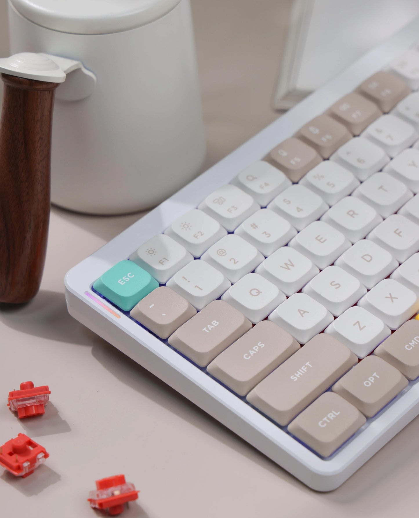 NuPhy nSA Profile Shine-through nSA PC Keycaps Transparent Keycap Low Profile Suitable for Air Series For AIR75/AIR75 V2/AIR96