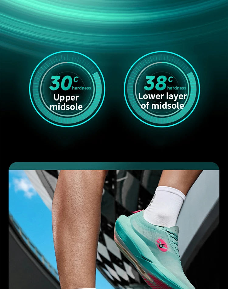 QIAODAN Feiying PB6.0 Homem 2026 Sapatilhas Desportivas de Competição para Maratona Novas com Placa de Carbono Suspensa Integral QDB023261299