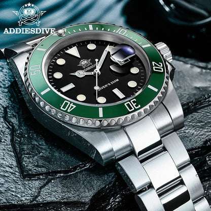 Reloj ADDIESDIVE de acero inoxidable para hombre, estilo business casual europeo y americano, reloj de cuarzo impermeable para deportes al aire libre