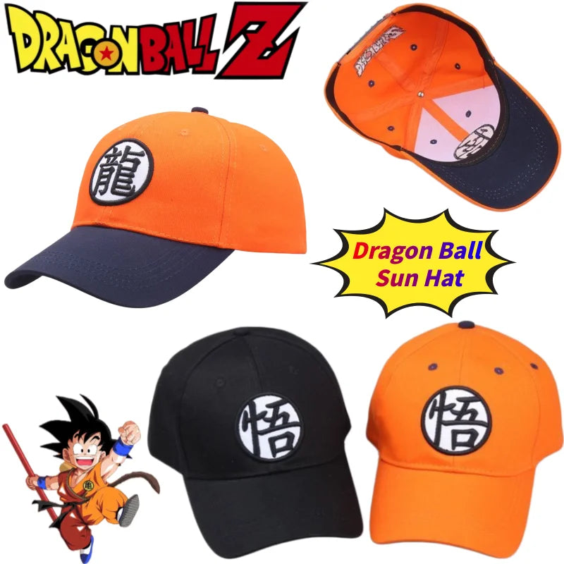 Casquette de baseball Dragon Ball Son Goku avec broderie de haute qualité, modèle unisexe, protection solaire estivale, couronne ronde et large bord en forme de bec de canard