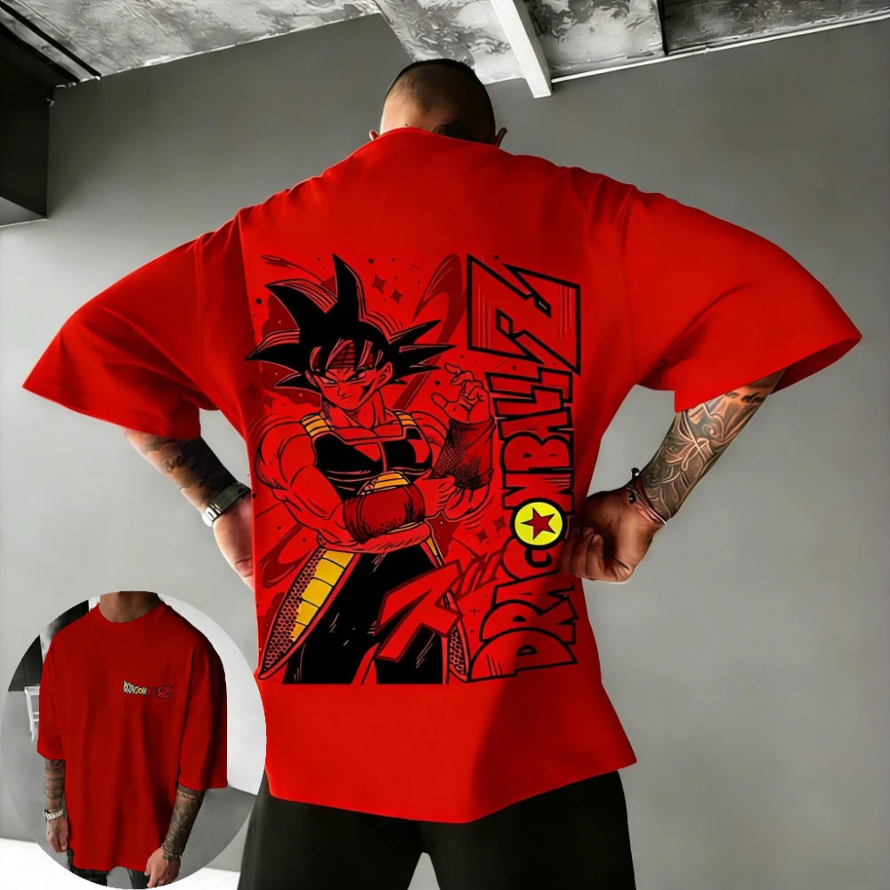 Dragon Ball Super Men's and Women's T-Shirts Bardock Anime Tee Summer Spring Boy's Retro Short Sleeves Parent-child Outfits