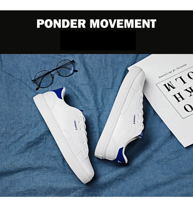 Zapatillas casuales de skate para hombre, blancas, para exteriores y ocio, transpirables, para caminar, planas, Chaussure Homme 39-48