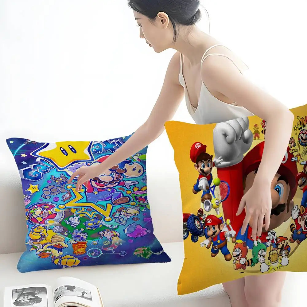 Anime Supers M-Marios Pillowcases Home Bedding Decorative Pillow Cover Wedding Super Soft Pillow Case
