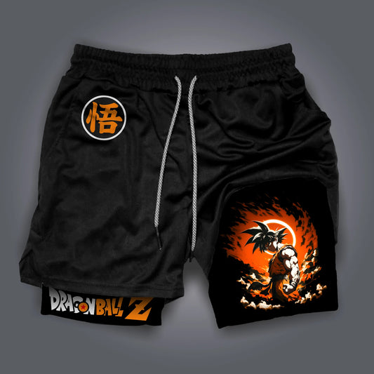 Dragon Ball Goku Unisex Harajuku Anime Printed 2026 Summer New Product Sports Breathable Quick Drying Double Layer Shorts