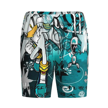 Custom Shadow The Hedgehog Sonic Poster Short Pajama Pants Men Sleepwear Sleep Lounge Bottom Shorts Sleeping Pants