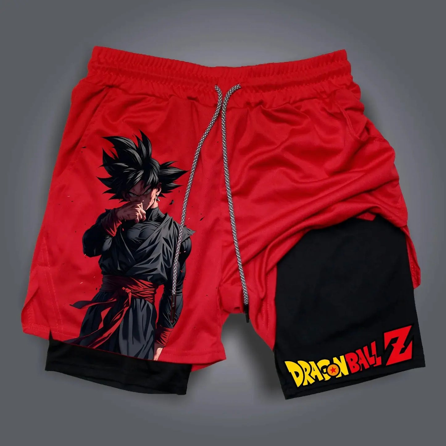 Dragon Ball Super Licensed Shorts 2025 - Japanese Anime Breathable Quick-Dry Beach Pants, Retro Y2K Hip Hop Style