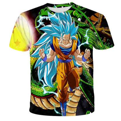 Men's T-shirts Dragon Ball Z T-shirt Boys Clothes Children's Clothing Summer Short Sleeve Kids Cartoon Tee Tops Baby Boy T Shirt