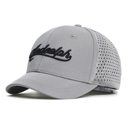 Boné de basebol em malha com pala curta e parte traseira fechada para homem e mulher, respirável, estilo snapback, boné dad hat ajustado e ajustável, cor lisa, estilo trucker