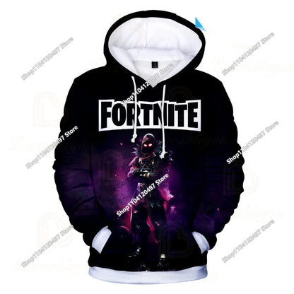 Fortnite-Cosplay-Sweatshirt, 3D-bedruckter Unisex-Gaming-Hoodie, lässige Anime-Kawaii-Jacke, Kinderkleidung, Geschenke