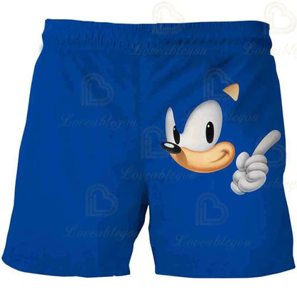 3D Print Fashion Children's Pants S-Sonici Shorts Kids Summer Beachwear Swim Trunks Swimsuits Beach Shorts Trousers